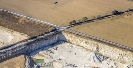 Aerial view, quarry northeast of Anröchte, Angstfeldweg, Anröchte, Soest district, North
