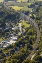 Aerial view, railway viaduct, Altenbeken, Ostwestfalen-Lippe, North Rhine-Westphalia, Germany,