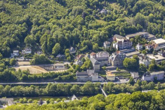 Aerial photograph, demolition Eugen-Schmalenbach-Berufskolleg, Bismarckstraße, Altena town hall,