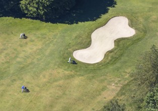 Aerial photo, golf course, Golfclub Sauerland Neheim-Hüsten, Arnsberg, Sauerland,