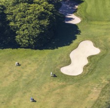 Aerial photo, golf course, Golfclub Sauerland Neheim-Hüsten, Arnsberg, Sauerland,