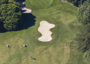 Aerial photo, golf course, Golfclub Sauerland Neheim-Hüsten, Arnsberg, Sauerland,