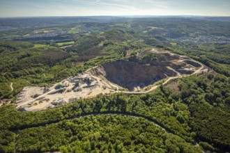 Aerial photo, Heinrich Ebel GmbH quarry, Effenberg plant, Arnsberg, Sauerland, Hochsauerlandkreis,