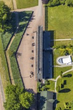 Aerial view, Am Gradierwerk, Arnsberg, Sauerland, Hochsauerlandkreis, North Rhine-Westphalia,