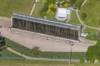 Aerial view, Am Gradierwerk, Arnsberg, Sauerland, Hochsauerlandkreis, North Rhine-Westphalia,