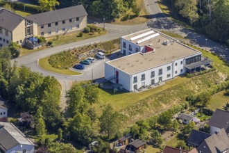 Aerial view, Caritas building, Marianhilerweg, Arnsberg, Sauerland, Hochsauerlandkreis, North