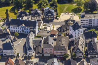 Aerial view, Groten tower in the old town, Arnsberg, Sauerland, Hochsauerlandkreis, North