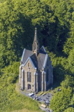 Aerial view, Kreuzberg Chapel, Arnsberg, Sauerland, Hochsauerlandkreis, North Rhine-Westphalia,
