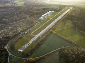 Aerial photo, Arnsberg Menden airfield, Arnsberg airfield gets a new runway, EDLA, Voßwinkel,