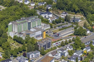 Aerial view, Helios Klinik Attendorn, Attendorn, Sauerland, North Rhine-Westphalia, Germany, DE,