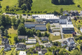 Aerial photo, Berufliche Schulen des Kreises Olpe, Hohler Weg, Attendorn, Sauerland, North