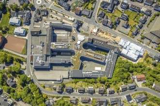 Aerial view, Viega Attendorn Campus, construction site Viega car park on Windhauser Straße,