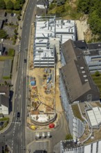 Aerial view, Viega Attendorn Campus, construction site Viega car park on Windhauser Straße,