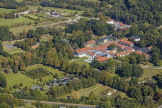 Aerial photo, Gräflicher Park Health & Balance Resort, Bad Driburg, East Westphalia-Lippe, North