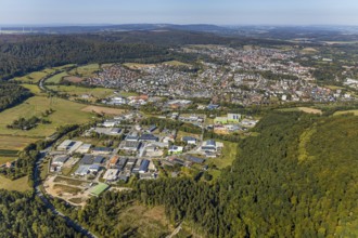 Aerial view, industrial area south, local view, Bad Driburg, East Westphalia-Lippe, North