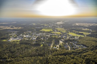 Aerial photograph, Generalfeldmarschall Rommel Kaserne, Augustdorf, Ostwestfalen-Lippe, North