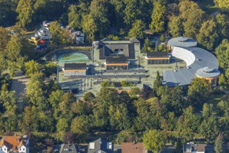 Aerial view, Bad Oeynhausen state spa, Bali Therme, Bad Oeynhausen, Ostwestfalen-Lippe, North