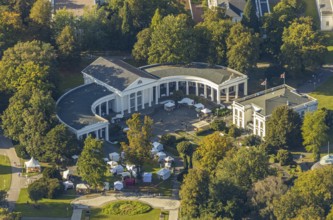 Aerial view, Bad Oeynhausen State Spa, Wandelhalle, Bad Oeynhausen, East Westphalia-Lippe, North