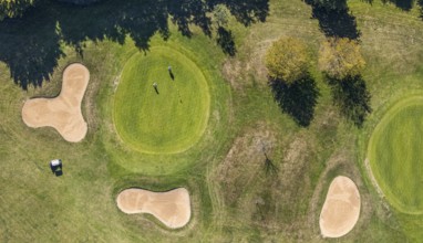 Aerial photo, golf course, Bad Driburger Golfclub, Bad Driburg, Ostwestfalen-Lippe, North