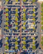 Aerial view, Werre-Park, parking, Rehme, Bad Oeynhausen, Ostwestfalen-Lippe, North