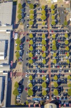 Aerial view, Werre-Park, parking, Rehme, Bad Oeynhausen, Ostwestfalen-Lippe, North