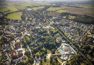 Aerial view, local view, Börde Therme Bad Sassendorf, graduation house, park, Sassendorf, Bad
