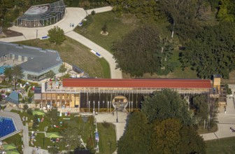 Aerial view, graduation house, Sassendorf, Bad Sassendorf, district of Soest, North