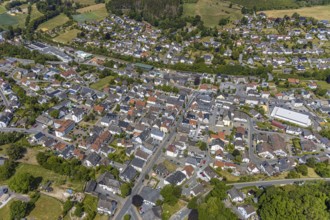 Aerial view, townscape Balve, Balve, Sauerland, North Rhine-Westphalia, Germany, City, DE, Europe,