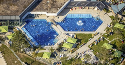 Aerial view, Börde Therme Bad Sassendorf, Sassendorf, Bad Sassendorf, Kreis Soest, North