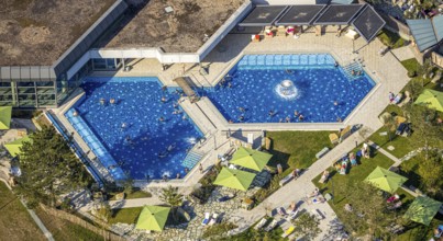 Aerial view, Börde Therme Bad Sassendorf, Sassendorf, Bad Sassendorf, Kreis Soest, North