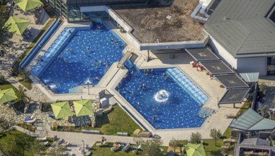 Aerial view, Börde Therme Bad Sassendorf, Sassendorf, Bad Sassendorf, Kreis Soest, North