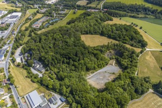 Aerial view, Balver Höhle, Helle industrial estate, Chemische Fabrik Wocklum Gebr. Hertin,