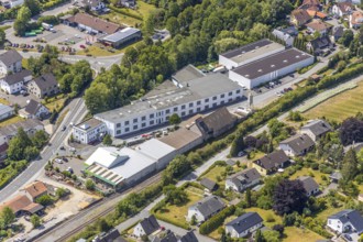 Aerial photo, Pickhardt & Gerlach GmbH, Raiffeisen Sauerland Hellweg Lippe, An der Kormke, Balve,