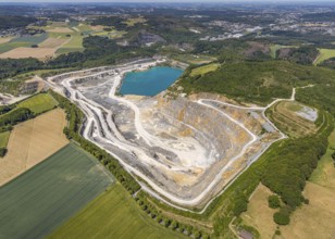 Aerial photo, Horst quarry, Eisborn, Balve, Sauerland, North Rhine-Westphalia, Germany, DE, Europe,