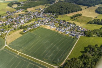 Aerial view, local view district Beckum, building area new construction single-family houses,