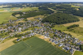 Aerial view, local view district Beckum, building area new construction single-family houses,