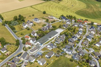 Aerial photo, Schramm & Verbecke oHG manufacturer, Neuenrader Straße, Balve, Sauerland, North