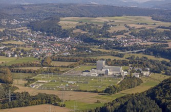 Aerial photograph, Former Würgassen nuclear power plant, Würgassen, Beverungen, East