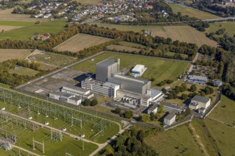 Aerial photograph, Former Würgassen nuclear power plant, Würgassen, Beverungen, East