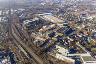 Aerial view, Heintzmann-Werke, Bessemer Straße, Kruppwerke, Bochum, Ruhr area, North