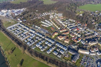 Aerial view, Ruhrauenpark Dahlhausen, new development area, Dahlhausen, Bochum, Ruhr area, North