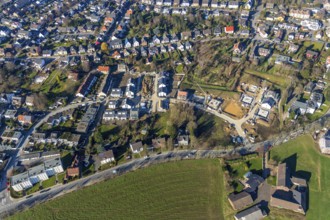 Aerial view, aerial view Eppendorf, construction site residential buildings Ruhrstraße, Eppendorf,