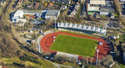 Aerial view, Lohrheide stadium, Leithe, Bochum, Ruhr area, North Rhine-Westphalia, Germany, DE,