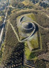 Aerial photograph, Rheinelbe slagheap, Ückendorf, Gelsenkirchen, Ruhr area, North Rhine-Westphalia,
