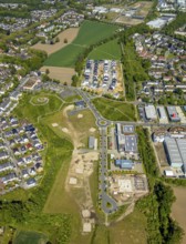 Aerial view, residential area Marie-Luise-Tanski-Straße, Hiltroper Höhe, commercial area