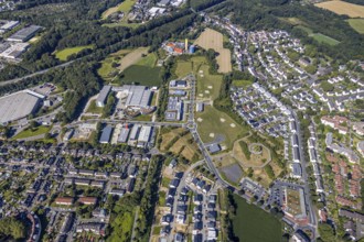 Aerial photo, industrial park Hiltrop, Bochum, Ruhr area, North Rhine-Westphalia, Germany, DE,