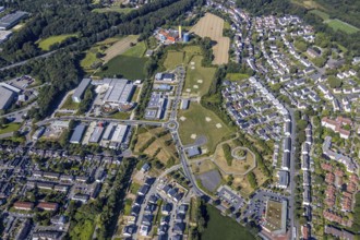 Aerial photo, industrial park Hiltrop, Bochum, Ruhr area, North Rhine-Westphalia, Germany, DE,