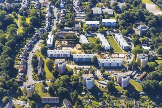 Construction work in the high-rise housing estate Ennepestraße, housing densification, Grumme,