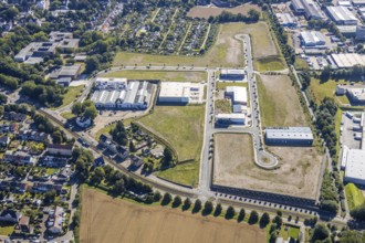 Aerial view, industrial park Gerthe-Süd, Bochum, Ruhr area, North Rhine-Westphalia, Germany, DE,