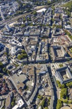 Aerial view, pedestrian zone Kortumstraße between Nordring and Konrad-Adenauer-Platz, Bermuda